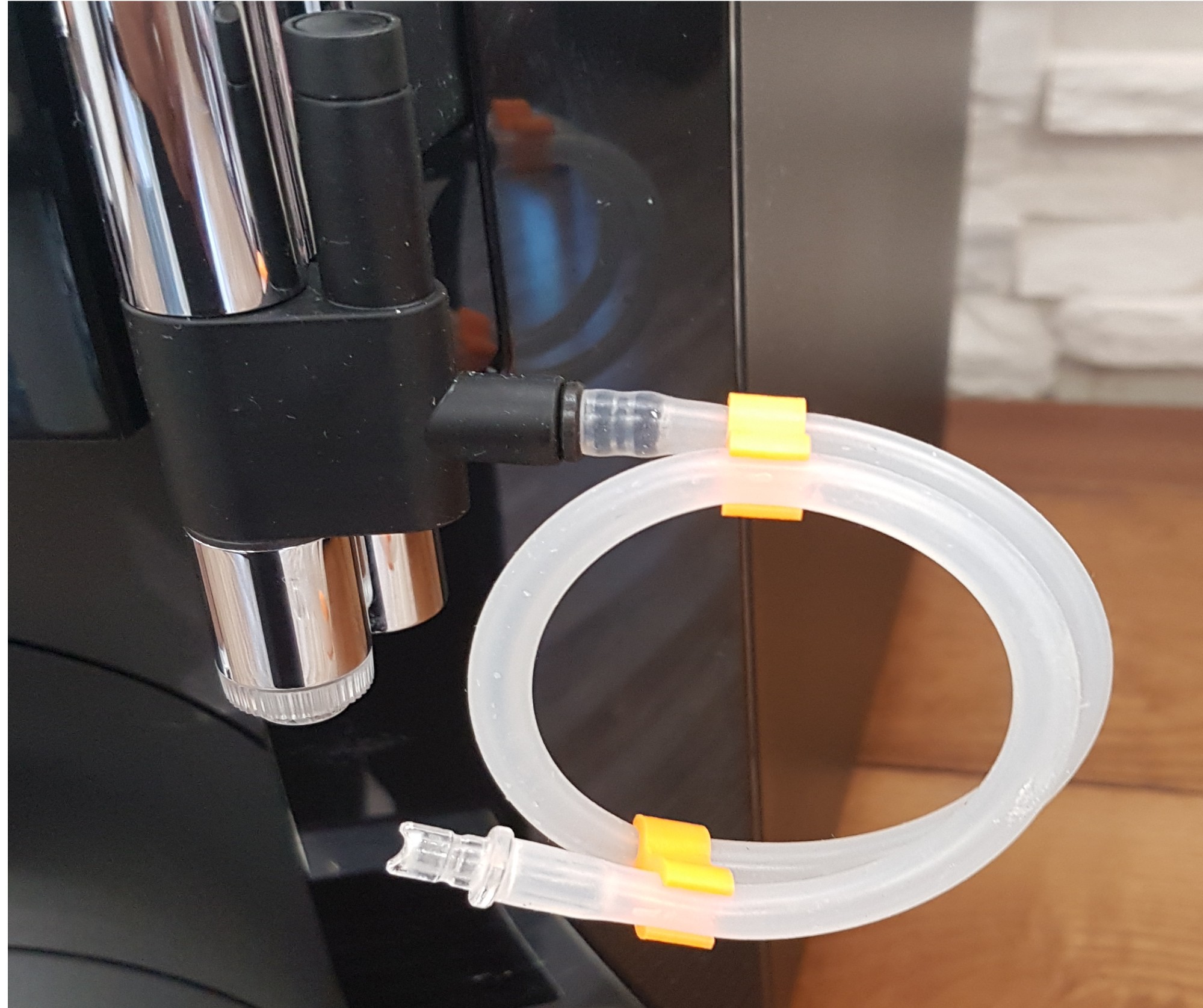 Milchschlauch Clip - 3 Klammer für Kaffeeevollautomaten mit Silikonschlauch