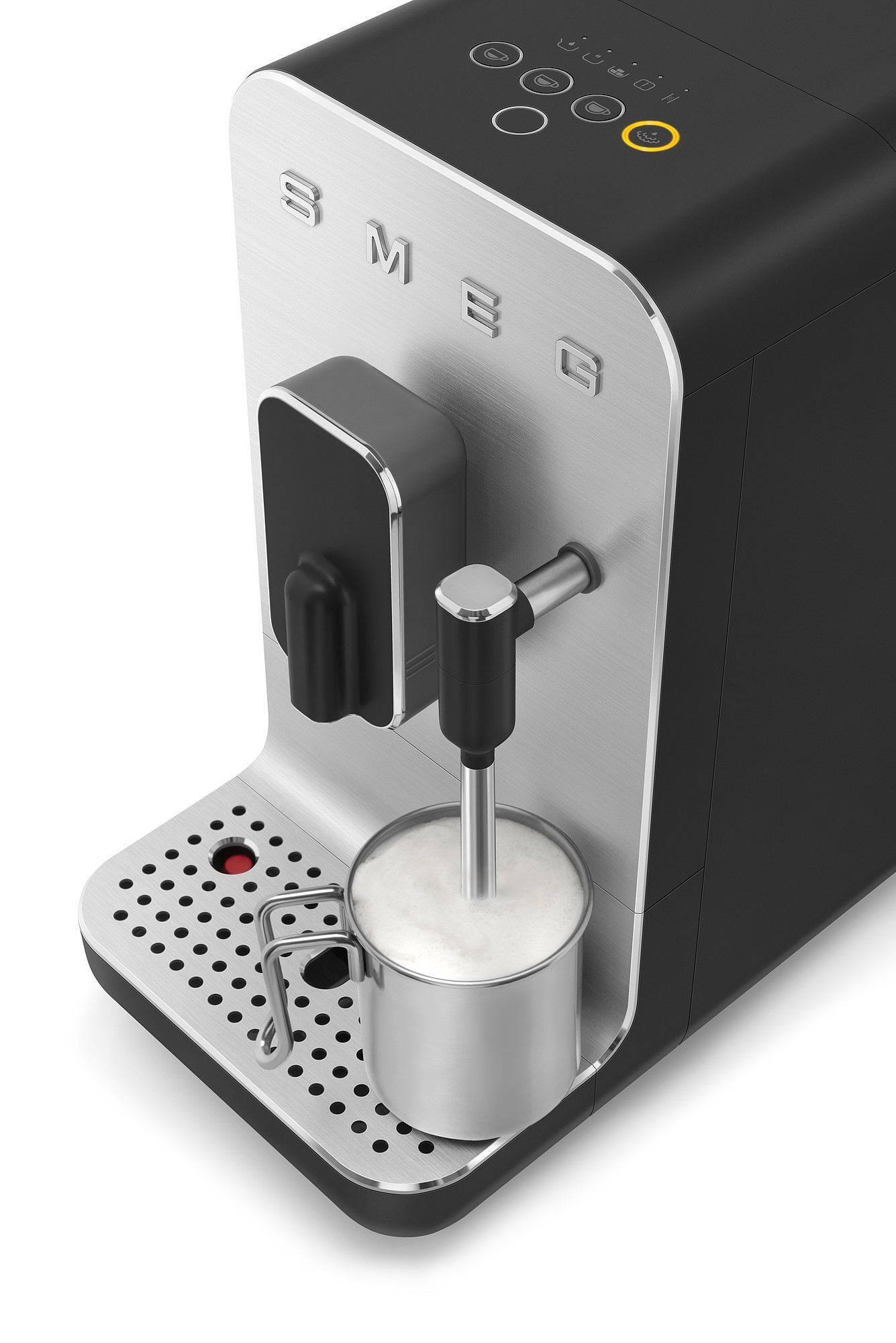 SMEG Kaffeevollautomat mit Dampffunktion Schwarz Matt