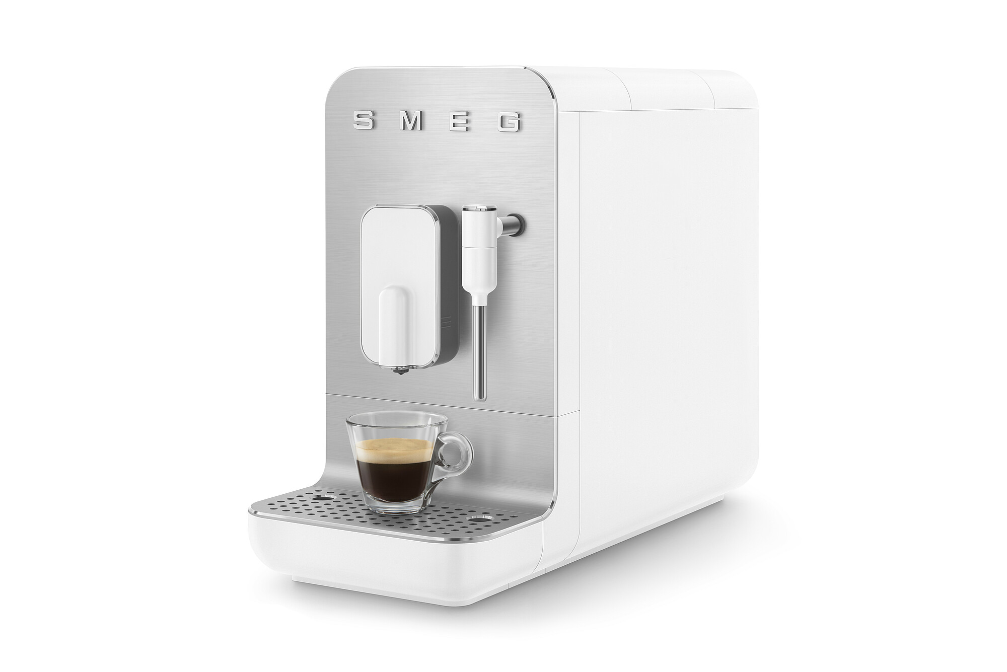 SMEG Kaffeevollautomat mit Dampffunktion Weiß Matt