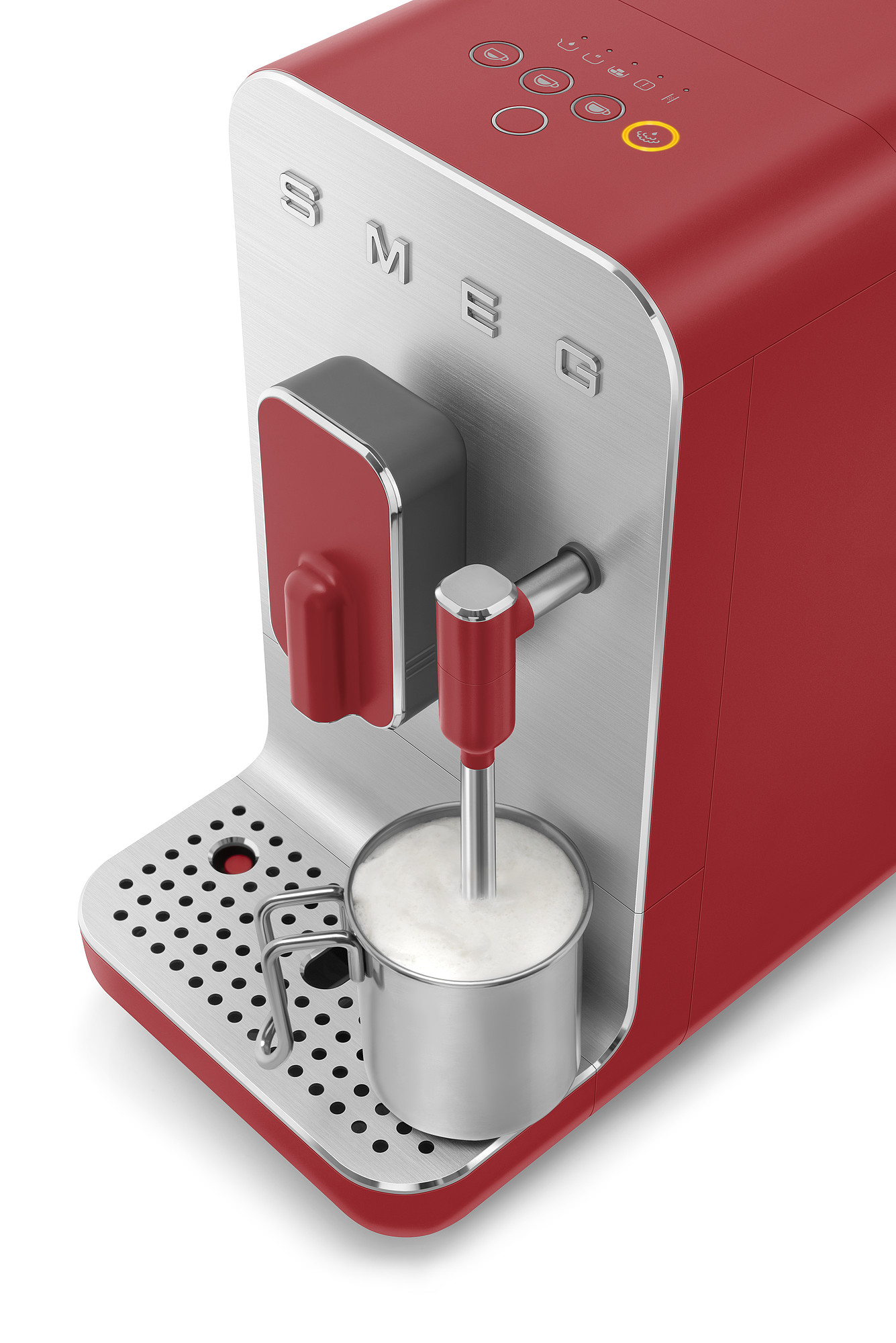 SMEG Kaffeevollautomat mit Dampffunktion Rot Matt