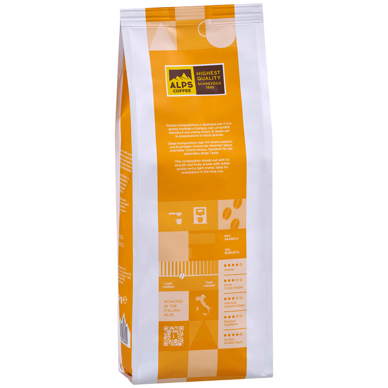 ALPS Coffee - Schreyögg Schümli Cafe Creme Espresso Kaffee 1000 Gramm Bohnen