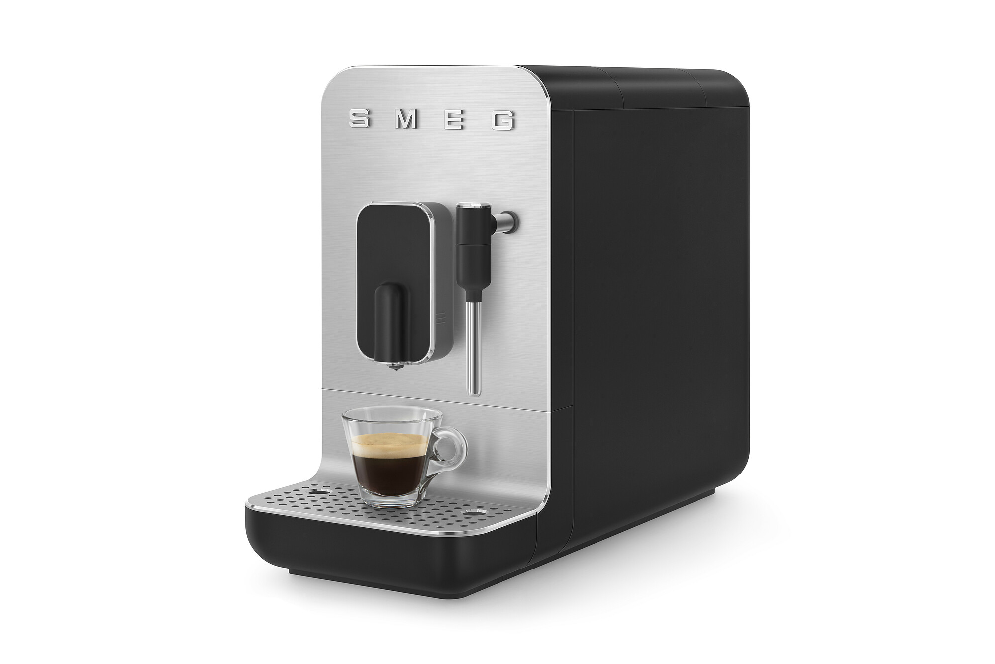 SMEG Kaffeevollautomat mit Dampffunktion Schwarz Matt