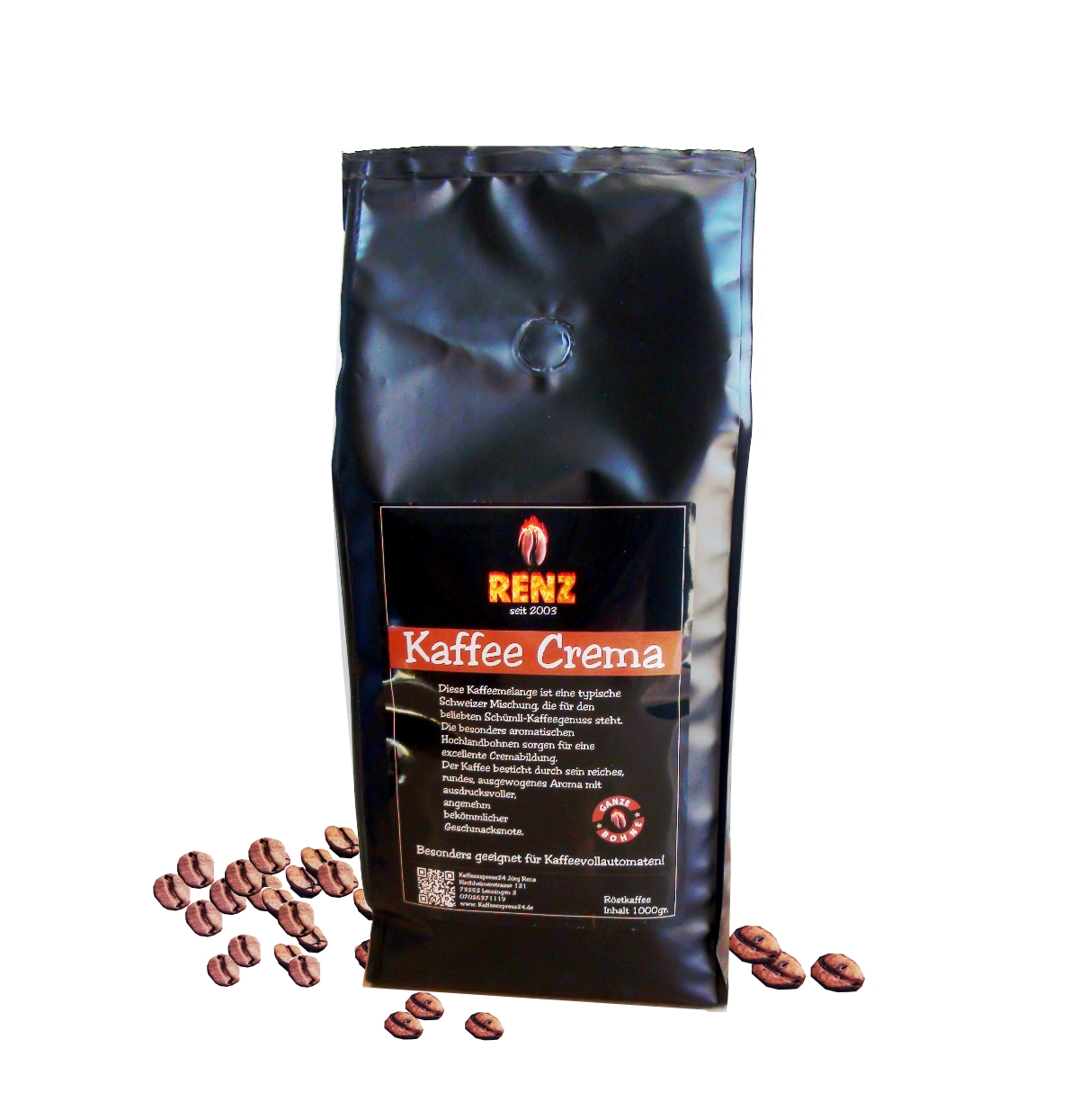 Renz Kaffee Crema Bohnen 500g