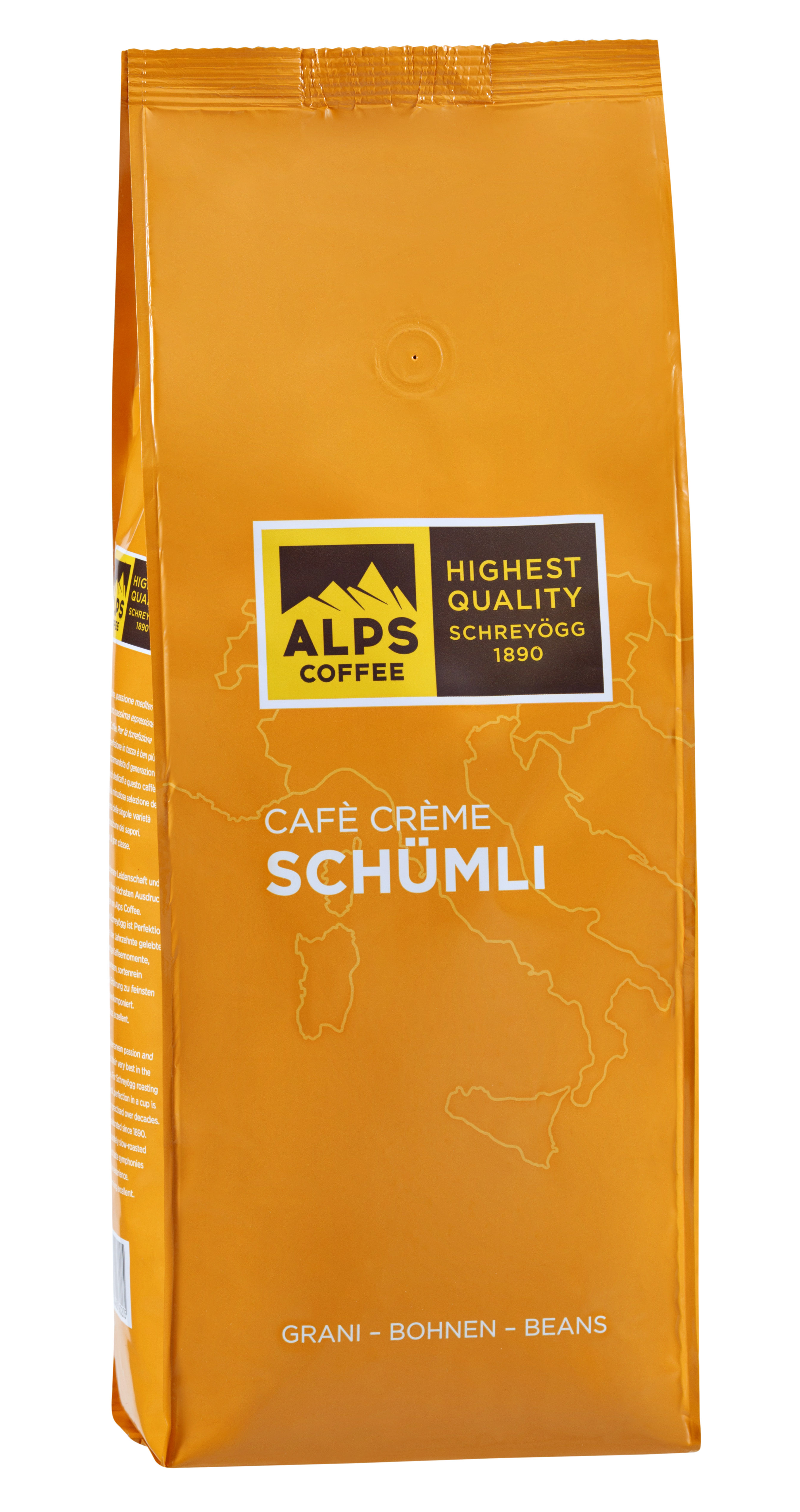 ALPS Coffee - Schreyögg Schümli Cafe Creme Espresso Kaffee 500 Gramm Bohnen