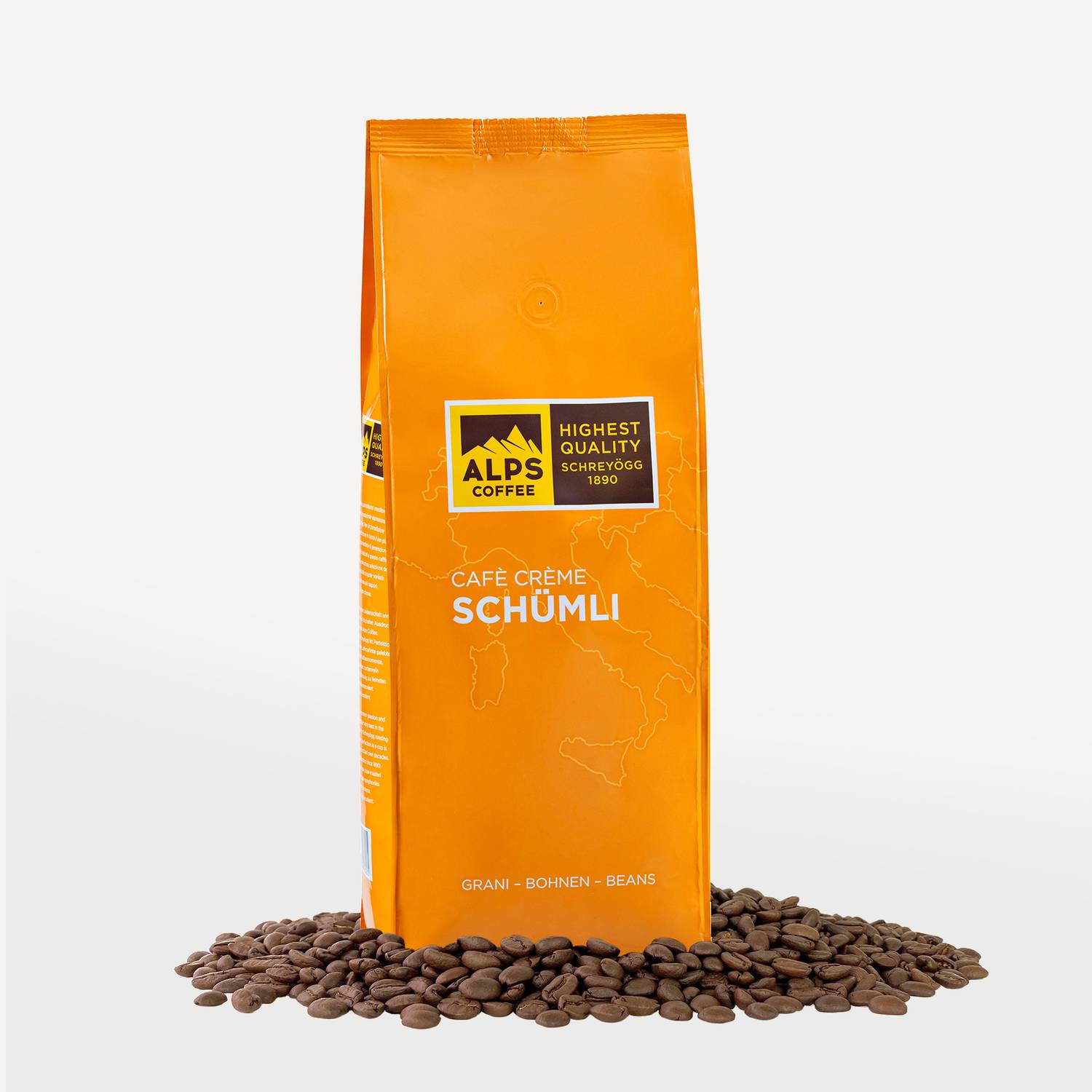 ALPS Coffee - Schreyögg Schümli Cafe Creme Espresso Kaffee 1000 Gramm Bohnen