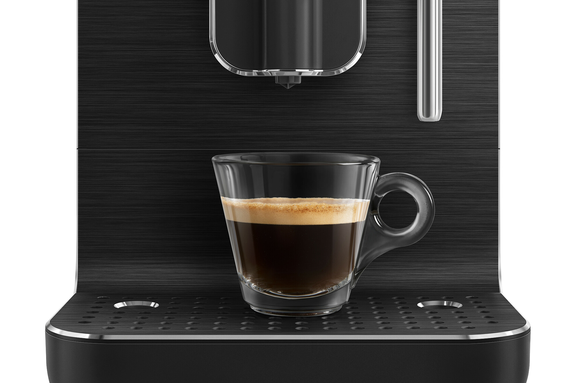 SMEG Kaffeevollautomat mit Dampffunktion Full Black